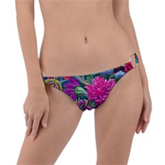 Flowers Nature Spring Blossom Flora Petals Art Ring Detail Bikini Bottoms by Ravend