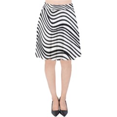 Black And White Cartoon Coloring Velvet High Waist Skirt by Ravend