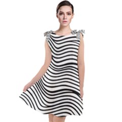 Black And White Cartoon Coloring Tie Up Tunic Dress by Ravend