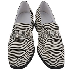 Black And White Cartoon Coloring Women s Chunky Heel Loafers by Ravend