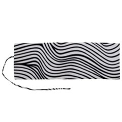 Black And White Cartoon Coloring Roll Up Canvas Pencil Holder (m) by Ravend