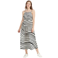 Black And White Cartoon Coloring Boho Sleeveless Summer Dress by Ravend