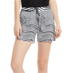 Black And White Cartoon Coloring Women s Runner Shorts by Ravend