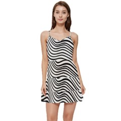 Black And White Cartoon Coloring Short Frill Dress by Ravend