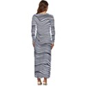 Black And White Cartoon Coloring Long Sleeve Longline Maxi Dress View4