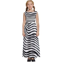 Black And White Cartoon Coloring Kids  Satin Sleeveless Maxi Dress by Ravend