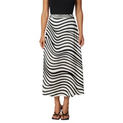 Black And White Cartoon Coloring Classic Midi Chiffon Skirt by Ravend