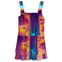 Sci-fi Fantasy Art Painting Colorful Pattern Kids  Layered Skirt Swimsuit by Ravend