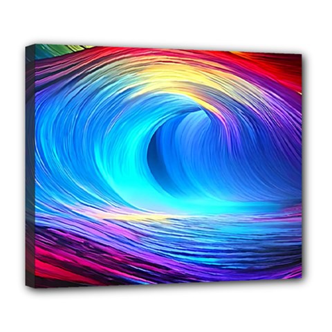 Art Fantasy Painting Colorful Pattern Design Deluxe Canvas 24  X 20  (stretched) by Ravend