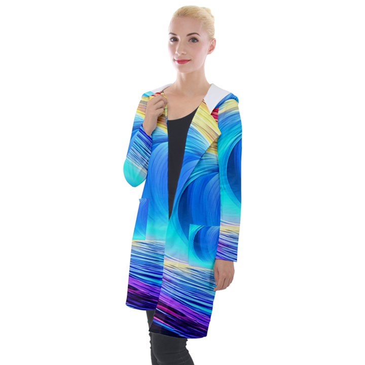 Art Fantasy Painting Colorful Pattern Design Hooded Pocket Cardigan