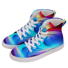 Art Fantasy Painting Colorful Pattern Design Men s Hi-top Skate Sneakers by Ravend