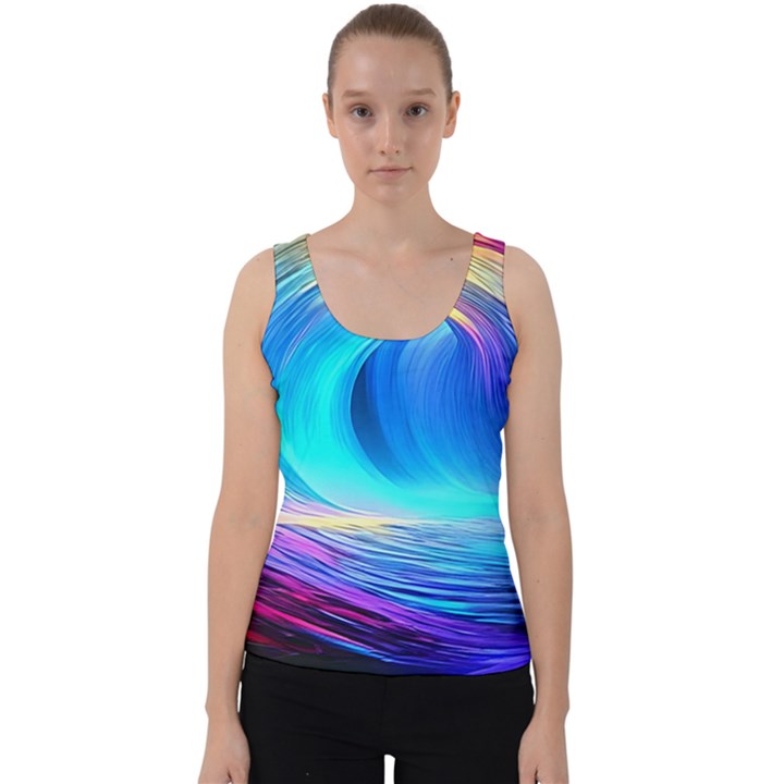 Art Fantasy Painting Colorful Pattern Design Velvet Tank Top