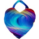 Art Fantasy Painting Colorful Pattern Design Giant Heart Shaped Tote View1