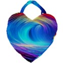 Art Fantasy Painting Colorful Pattern Design Giant Heart Shaped Tote View2