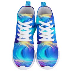 Art Fantasy Painting Colorful Pattern Design Women s Lightweight High Top Sneakers by Ravend