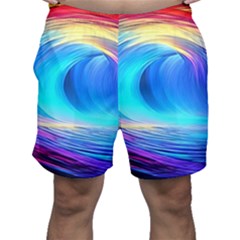 Art Fantasy Painting Colorful Pattern Design Men s Shorts by Ravend