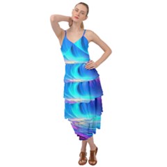 Art Fantasy Painting Colorful Pattern Design Layered Bottom Dress by Ravend