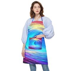 Art Fantasy Painting Colorful Pattern Design Pocket Apron by Ravend