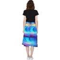 Art Fantasy Painting Colorful Pattern Design Frill Hi Low Chiffon Skirt View2