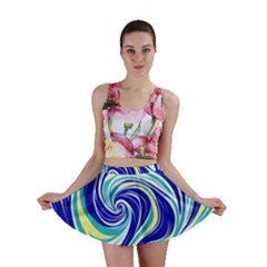 Pattern Design Swirl Watercolor Art Mini Skirt by Ravend