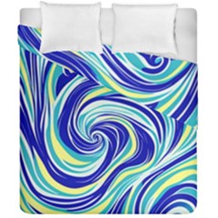 Pattern Design Swirl Watercolor Art Duvet Cover Double Side (california King Size) by Ravend