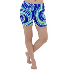 Pattern Design Swirl Watercolor Art Lightweight Velour Yoga Shorts by Ravend