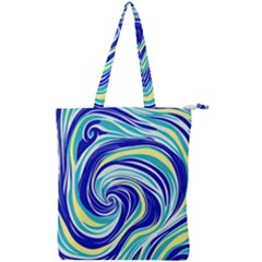 Pattern Design Swirl Watercolor Art Double Zip Up Tote Bag by Ravend