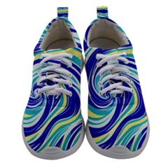 Pattern Design Swirl Watercolor Art Women Athletic Shoes by Ravend