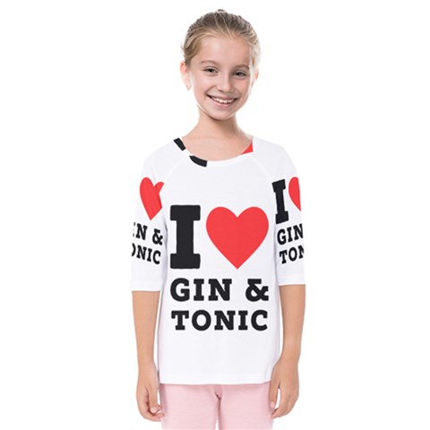 I Love Gin And Tonic Kids  Quarter Sleeve Raglan Tee by ilovewhateva