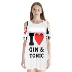 I Love Gin And Tonic Shoulder Cutout Velvet One Piece by ilovewhateva