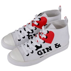 I Love Gin And Tonic Women s Mid-top Canvas Sneakers by ilovewhateva