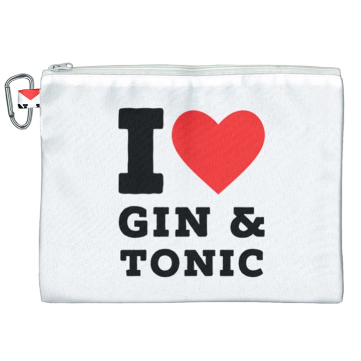 I love gin and tonic Canvas Cosmetic Bag (XXL)