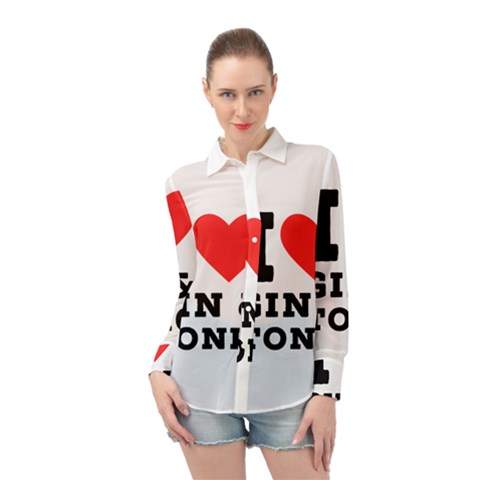 I Love Gin And Tonic Long Sleeve Chiffon Shirt by ilovewhateva