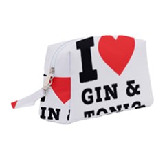 I Love Gin And Tonic Wristlet Pouch Bag (medium) by ilovewhateva