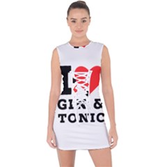 I Love Gin And Tonic Lace Up Front Bodycon Dress by ilovewhateva