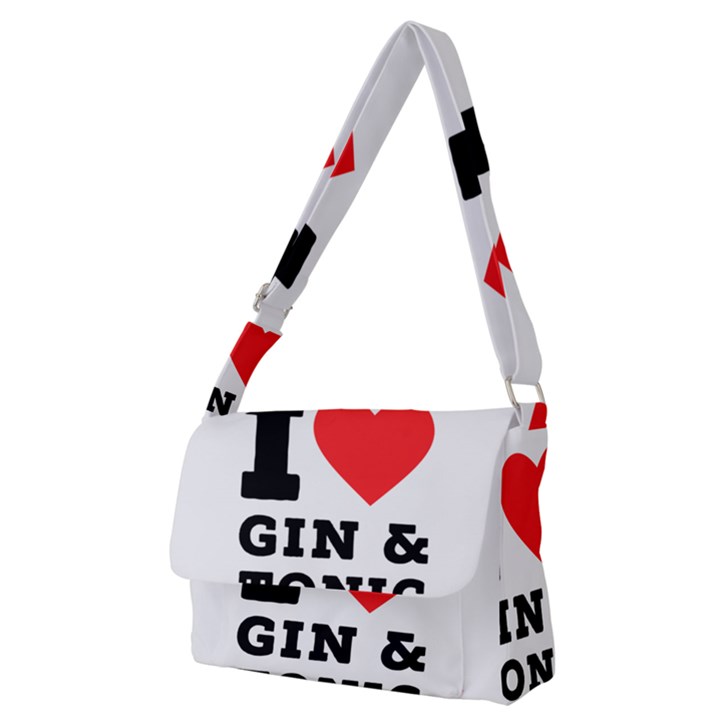 I love gin and tonic Full Print Messenger Bag (M)