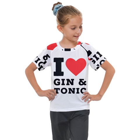 I Love Gin And Tonic Kids  Mesh Piece Tee by ilovewhateva