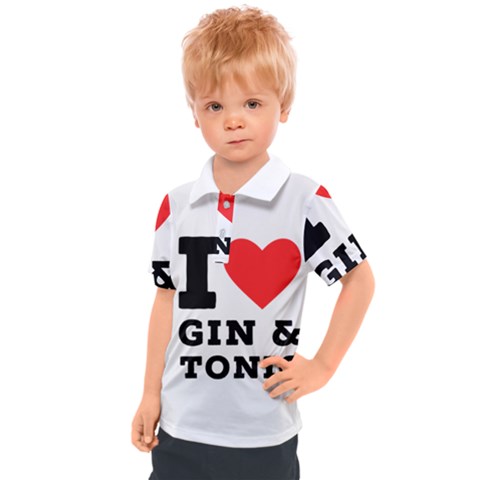 I Love Gin And Tonic Kids  Polo Tee by ilovewhateva