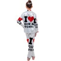 I love gin and tonic Kid s Satin Long Sleeve Pajamas Set View2