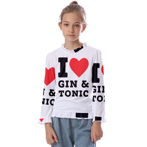 I Love Gin And Tonic Kids  Frill Detail Tee by ilovewhateva