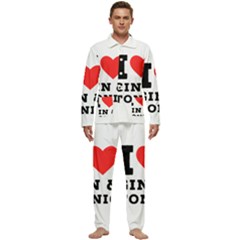 I Love Gin And Tonic Men s Long Sleeve Velvet Pocket Pajamas Set by ilovewhateva