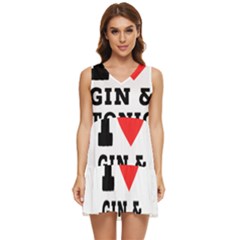 I Love Gin And Tonic Tiered Sleeveless Mini Dress by ilovewhateva