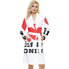 I Love Gin And Tonic Long Sleeve Velvet Robe by ilovewhateva