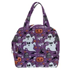 Pumpkin Ghost Witch Hat Halloween Sketch Holiday Boxy Hand Bag by Ravend