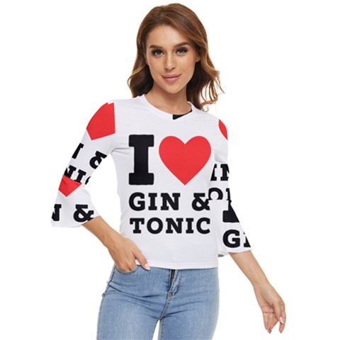 I Love Gin And Tonic Bell Sleeve Top by ilovewhateva