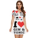 I love gin and tonic V-Neck High Waist Chiffon Mini Dress View1