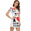 I love gin and tonic V-Neck High Waist Chiffon Mini Dress View3