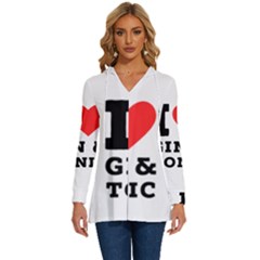 I Love Gin And Tonic Long Sleeve Drawstring Hooded Top by ilovewhateva