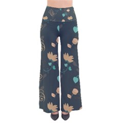 Flowers Leaves Pattern Seamless Green Background So Vintage Palazzo Pants by Ravend