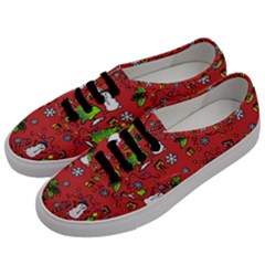 Santa Snowman Gift Holiday Christmas Cartoon Men s Classic Low Top Sneakers by Ravend